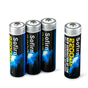 LED baterku AA NiMh 2200mAh Nabíjateľné Batérie s 1100 Cyklus Vysokou Kapacitou Nabitá Batéria 4 Pack Eco-friendly