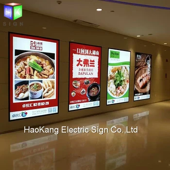 LED Hliníkové Foto rámček s Podsvietený LED Light Box Prihláste sa pre Reštaurácie Rýchleho Menu Potravín