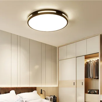 LED modernej Bielej a Čiernej farbe strop lightsLED moderné akryl kovový rám kolo ultra-tenký LED stropné svietidlo, LED lampy, stropné