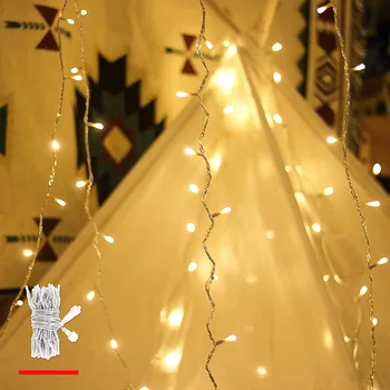 LED Pripojiteľná Víla String Svetlo Vonkajšie Vodotesný Regulátor AC220V String Garland Svadobné, Vianočné Party Dovolenku Dekor Q30