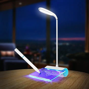 LED stolná Lampa Novinka Ochrana Očí USB Nabíjateľné Stolná Lampa Dotykový Spínač Svetla na Čítanie Správ dosky Ľahké, 3 Režim Stmievanie