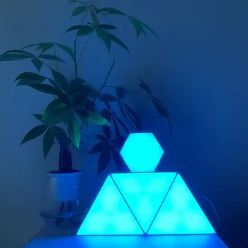 LED Trojuholník Nástenné Svietidlo DIY Diaľkové Ovládanie Citlivé na Dotyk Quantum Svetlá pre Narodeninám Sconces Stenu Spálňa Decor