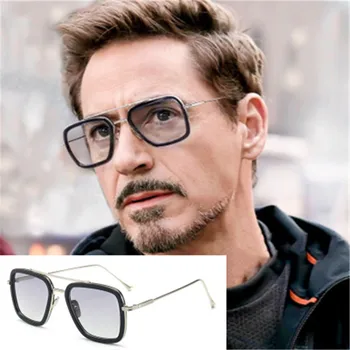 Lentes Tony Stark lentes de sol hombre Slnečné Okuliare Retro Slnečné Okuliare gafas de sol hombre oculos de masculino
