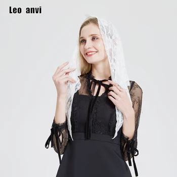 Leo anvi ženy módnej značky dizajnér Katolíckej Kaplnky Čipky rúškom mantilla hmotnosť šatku Trojuholník náboženské závoj šatka