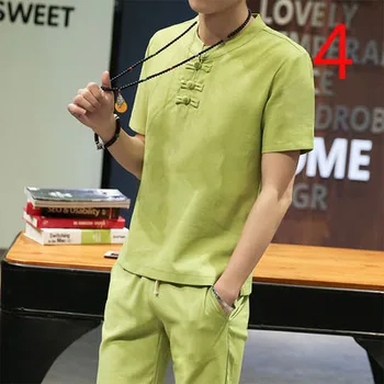 Letné mercerized bavlna-krátke rukávy t-shirt pánske kolo krku ice hodváb trend farbou kórejská verzia self-pestovanie