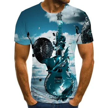Letné Muži T-shirts Príležitostné O-krku Krátky Rukáv harajuku Tee Topy Hip Hop Štýl Oblečenia Móda StreetwearSkull 3D T Shirt Muž