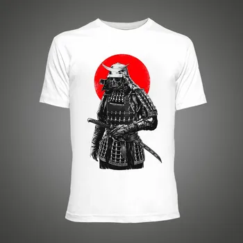 Letné T-shirt Mužov Tees Tlač Samurai Warrior Tričko Oblečenie, Topy Tees Hip Hop Muž Bavlnené Tričko Tees Tričko