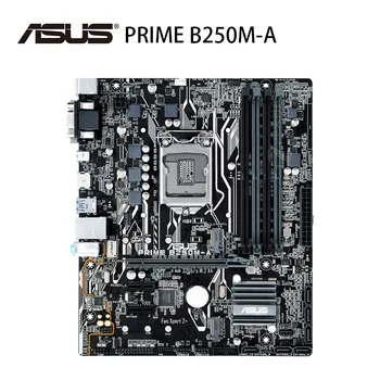LGA 1151 Asus PRIME B250M-NA základnej Doske DDR4 2400MHz 64GB i5 i7 i3 PCI-E 3.0 Kompatibilný s HDMI Ploche B250 Mainboarad USB3.1 Používané
