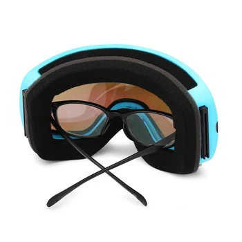 LOCLE Magnetické Profesionálne Lyžiarske Okuliare Dvojitej Vrstvy UV400 Anti-fog Lyžovanie, Snowboard Okuliare Muži Ženy Maska Ski Okuliare