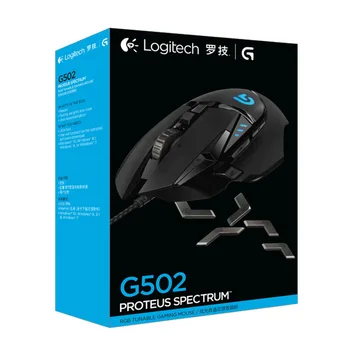 Logitech G502 HRDINA Motor s 16,000 DPI High Performance Gaming Mouse HRDINA Programovateľné Laditeľné LIGHTSYNC RGB Myš pre Hráčov