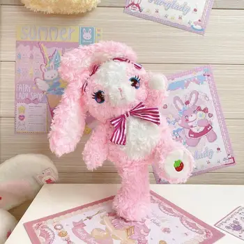 Lolita Dievčenskú Plushie Ružová Jahoda Bunny doll Plnené Luk Tortu Medveď plyšové hračky Cartoon Zvierat objať plushies pre Dievča narodeniny
