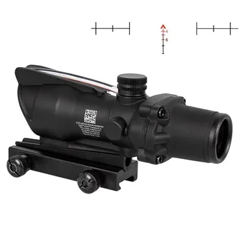 Lov Riflescope 4X32 Reálne Fiber Optics Red Dot Osvetlené Leptané Sklo Reticle Taktické Optickým Zameriavačom