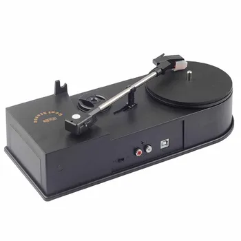 LP Vinyl Gramofóny Phonograph Záznam Audio Prehrávač USB Prenosný Gramofón, MP3 / WAV / CD Converter