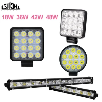LSlight LED Pracovné Svetlo MINI 42W 48W LED Svetlo, Bar 18W 36W Pozornosti Auto Auto Jazdy Lampa Vozidlo SUV, Offroad 4X4 ATV 4WD Traktor