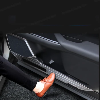 Lsrtw2017 Nehrdzavejúcej Ocele Auto Interiérové Dvere Kryt Proti Poškriabaniu Panel pre Lexus Ux UX200 UX260h 2019 2020 2021 Auto Príslušenstvo
