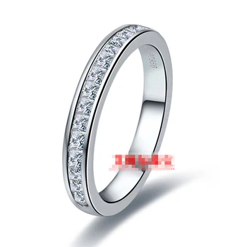 Luxusné 1.5 Carat Princezná Rez Najlepšiu Kvalitu Sona Syntetické Gem Zásnubný Prsteň Pre Ženy,925 Sterling Silve snubný prsteň