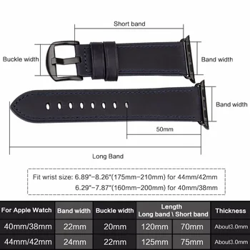 MAIKES Kožené Watchbands Náhrada Za Apple Hodinky Remienok 42mm 38mm Series 3 2 1 & Apple Hodinky Kapela 44 mm 40 mm SE 6 5 4 iwatch