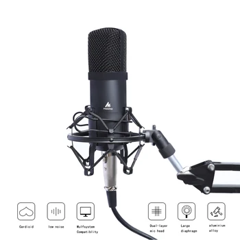 MAONO Profesionálne 3,5 mm Mikrofón Auta Kondenzátorových Mikrofónov pre Počítač, Audio Studio Vokálne Rrecording Karaoke Mikrofón