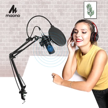 MAONO Profesionálne 3,5 mm Mikrofón Auta Kondenzátorových Mikrofónov pre Počítač, Audio Studio Vokálne Rrecording Karaoke Mikrofón