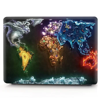 Mapa sveta Kryt Na Huawei Matebook D14 D15 2020 Prípade Prispôsobené PVC Kože Pre Huawei Mate 13 14 X Pro 13.9 Česť Magicbook 14 15