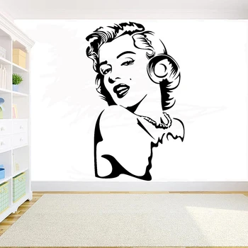 Marilyn Monroe Stenu, Nálepky Hollywoodska Herečka Sexy Žena Tvár Vinyl Umenie Domov Interiérové Dekorácie, Obývacia Izba, Spálňa Odtlačkový Y188