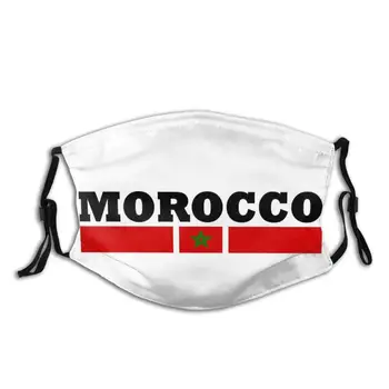 Maroko - V Pohode, Maroko Vlajka Zábavné Vytlačiť Opakovane Pm2.5 Filtra Masku Na Tvár Milaino Srdce Telo Staviteľ Som, Láska, Láska Maroko Maroc