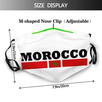 Maroko - V Pohode, Maroko Vlajka Zábavné Vytlačiť Opakovane Pm2.5 Filtra Masku Na Tvár Milaino Srdce Telo Staviteľ Som, Láska, Láska Maroko Maroc