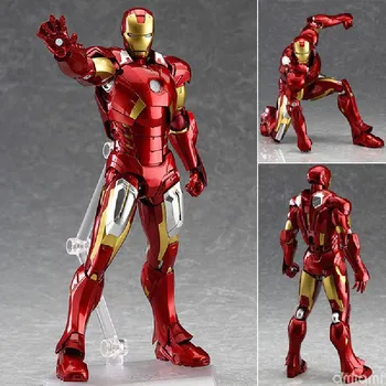 Marvel Ironman 217 Anime Postavy Avengers: Vek Ultron Akcie Pohyblivé Hračky Figma Zberateľ Spiderman Thor Iron Man Model 16 cm