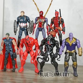 Marvel Masaker Železa Deadpool Jed, Spiderman Thanos Thor Kapitán Amerika PVC Akcie Obrázok Model Bábiky Dary