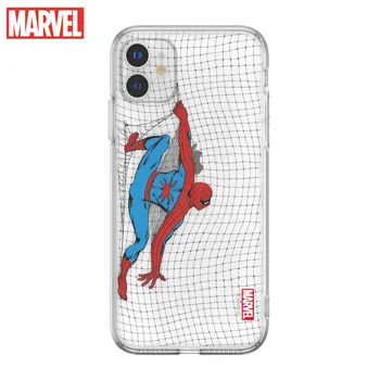 Marvel pre iPhone XS Mobilný Telefón puzdro Pre iPhone 11Promax Transparentné TPU Spider-Man SE Soft kryt