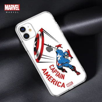 Marvel pre iPhone XS Mobilný Telefón puzdro Pre iPhone 11Promax Transparentné TPU Spider-Man SE Soft kryt