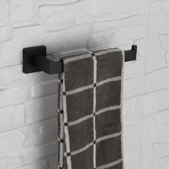 Matný Čierny Plášť Háčik na Uteráky Železničnej Rack Panel Polica Tissue Papiera Držiak Kúpeľňa Hardware Set kúpeľňové Doplnky loď z Brazílie