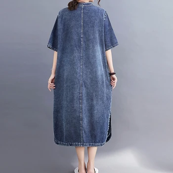 Max LuLu Lete Roku 2020 Nový Kórejský Módny Štýl Dámy Voľné Šaty Dámske Ležérne Vintage Denim Šaty Elegantné Vestidos Plus Veľkosť
