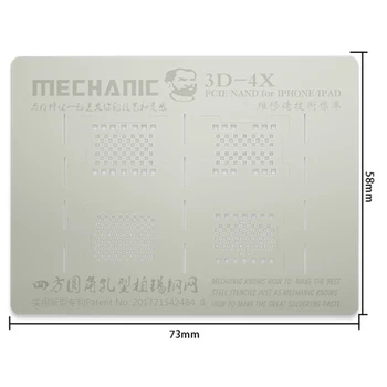 MECHANIK 3D Ocele Ôk 0,2 mm BGA Reballing Šablóny Pre iPhone 4/6/6s/7/8/X Xs Xs MAX XR iPad 2/3/4 Vzduchu PCIE/NAND/Pevný Disk