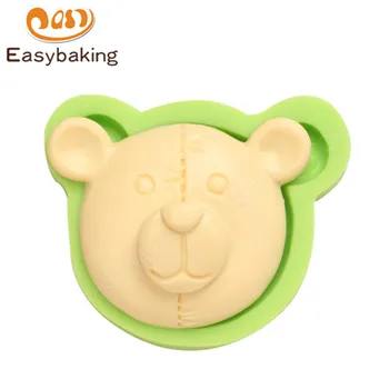 Medveď Hlavu Tvarované Silikónové Mydlo Formy Cake Decoration Fondant Tortu 3D Cookie Formy potravinársky Formy na Pečenie