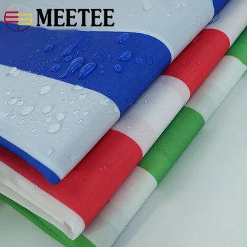 Meetee 100/200x150cm 210D Prúžok Plátno Tkanina Nepremokavé Oxford Handričkou opaľovací Krém Dážď Tenké Markíza Pláž Materiál DIY Príslušenstvo