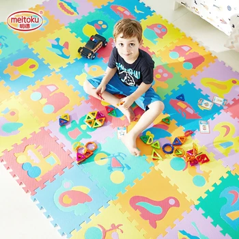 Meitoku baby EVA pena hrať Puzzle mat / Spriahnuté Prepravu podlahy Koberec,Každý 32cmX32cm=12