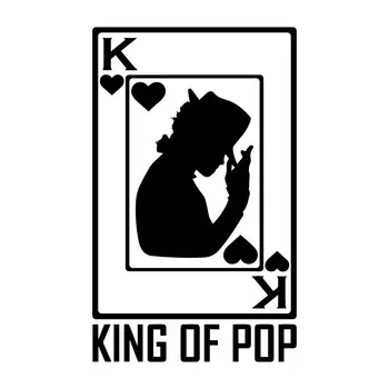 Michael Jackson Poker Nálepkou, Vysokej Kvality Auto Okno Dekorácie Osobnosti PVC Nepremokavé Kotúča, Čierna/Biela, 17 cm*10 cm
