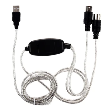 MIDI USB-OUT Kábel Rozhrania Kábel PC Converter Hudby Klávesnice Adaptér