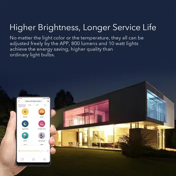 Mijia Yeelight 1S Smart LED Žiarovka Farebné 800 Lúmenov 10W E27 Citrón Smart Lampa 1S Pre Mi Domov App Biela/RGB