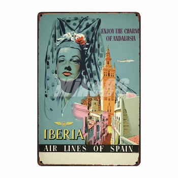 [ Mike86 ] Travel Cites Kovové lišty, India, ÍRSKO plagáty Vintage Tin Značky Retro Suvenírov Festival Dar 20*30 CM FG-248