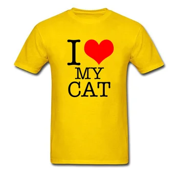 Milujem Moju Mačku Lacnejšie List Vytlačiť T-Shirt pánske Prírodné Alan Walker Žiadne Tlačidlo, Stálofarebné T Shirt Letné Topy Mikina