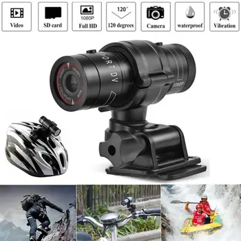 Mini F9 HD 1080P Bicykel, Motocykel Prilba Šport Fotoaparát, videokamera DV Videokamera