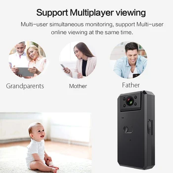 Mini Kamera 4K WIFI HD 1080P IP kamera, Bezdrôtové Zabezpečenie Baby Monitor Videokamera Infračervené pre Nočné Videnie pre skryté TF Smart Home