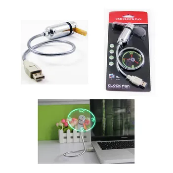Mini roztomilý USB Ventilátor gadgets Flexibilné Gooseneck LED Hodiny v Pohode Pre notebook PC Prenosný Zobrazenie Času vysokej kvality, odolné Nastaviteľné