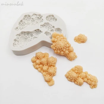 Minsunbak Tichom Série 3D Coral Stone Čokoláda Plesne Fondant Tortu Silikónové Formy na Pečenie Náradie