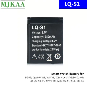 MJKAA 6/10PCS lq s1 3,7 V 380mAh Nabíjateľná Li-ion Polymérová Batéria Smart Hodinky Batérie pre DZ09 W8