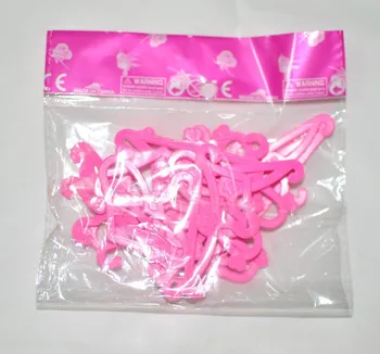 Množstvo 20 Ks Ružové Šaty Na Ramienka Oblečenie Doplnky Pre Barbie Bábika Predstierať, Že Hrať Dievčenské Darček
