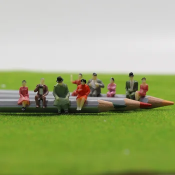 Modely Vláčikov Sediacich Ľudí, 1:87 Maľované Údaje o Cestujúcich HO Meradle Miniatúrne Scenérie Rozloženie 60pcs P87S