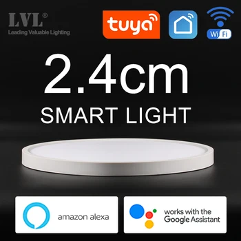 Moderné LED Smart Stropné svietidlo Stmievateľné Domov Lighing WiFi Tuya App AI Ovládanie Hlasom Ultratenké Povrchovú Montáž Stropné Lampy